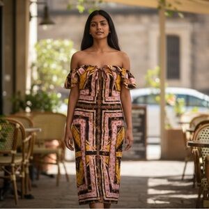 PASDUCHAS Floral Print Pencil Dress Multi 10